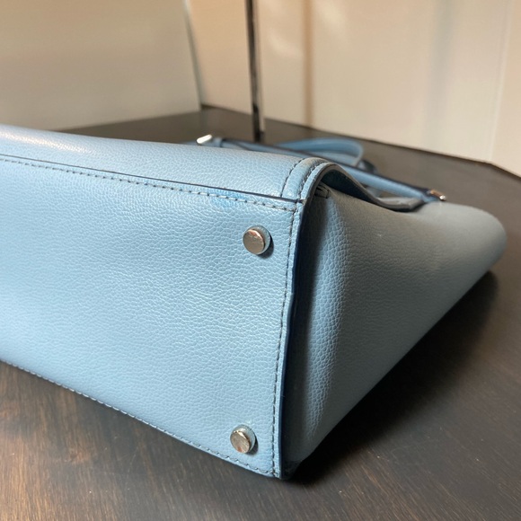 👜 Kate Spade Cameron Street Candace Satchel Light Blue Pebbled Leather - Picture 5 of 16